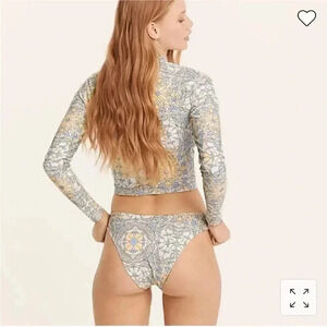 J.Crew Active curved waist cheeky bikini bottom kaleidoscope print Size 2X NWT